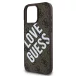 Guess PU Leather 4G Big Love Logo MagSafe iPhone 16 Pro Magsafe kompatibilis hátlap, tok, barna