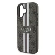 GUESS 4G Printed Stripes MagSafe IPHONE 16 Plus MagSafe GUHMP16MP4RPSW hátlap, tok, barna