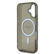 Guess GUHMP16SHFGEREK iPhone 16 6.1" IML Glitter Circle MagSafe tok, fekete
