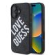 Guess PU Leather 4G Big Love Logo MagSafe iPhone 16 Magsafe kompatibilis hátlap, tok, fekete