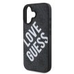 Guess PU Leather 4G Big Love Logo MagSafe iPhone 16 Magsafe kompatibilis hátlap, tok, fekete