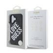 Guess PU Leather 4G Big Love Logo MagSafe iPhone 16 Magsafe kompatibilis hátlap, tok, fekete