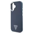 Guess iPhone 16 PU Grained Triangle Logo (GUHMP16SPGTSPSB) hátlap, tok, kék
