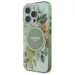 Guess iPhone 16 Pro Max Magsafe IML Flower & Tonal Circle (GUHMP16XHFWBDCEN) MagSafe hátlap, tok, zöld
