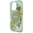 Guess iPhone 16 Pro Max Magsafe IML Flower & Tonal Circle (GUHMP16XHFWBDCEN) MagSafe hátlap, tok, zöld