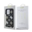 Guess iPhone 16 Pro Max PU 4G Peony Magsafe Case (GUHMP16XP4PWPK) Magsafe kompatibilis hátlap, tok, fekete