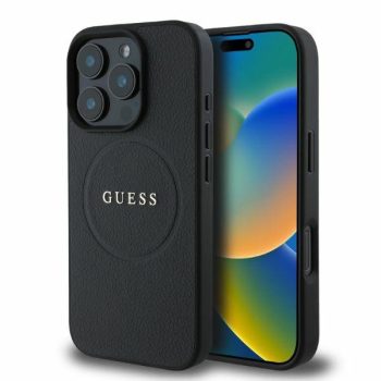   Guess GUHMP16XPGHSMMK PU Grained Classic Logo Apple iPhone 16 Pro Max MagSafe hátlap tok, barna