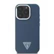 Guess iPhone 16 Pro Max PU Grained Triangle Logo (GUHMP16XPGTSPSB) hátlap, tok, kék