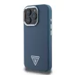 Guess iPhone 16 Pro Max PU Grained Triangle Logo (GUHMP16XPGTSPSB) hátlap, tok, kék