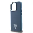 Guess iPhone 16 Pro Max PU Grained Triangle Logo (GUHMP16XPGTSPSB) hátlap, tok, kék