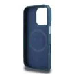 Guess iPhone 16 Pro Max PU Grained Triangle Logo (GUHMP16XPGTSPSB) hátlap, tok, kék