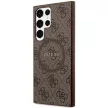 Guess GUHMS24LG4GFRW 4G Collection Leather Metal Logo MagSafe hátlap, tok Samsung Galaxy S24 Ultra, barna