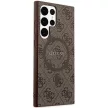 Guess GUHMS24LG4GFRW 4G Collection Leather Metal Logo MagSafe hátlap, tok Samsung Galaxy S24 Ultra, barna