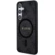 Guess GUHMS24MG4GFRK 4G Collection Leather Metal Logo MagSafe hátlap, tok Samsung Galaxy S24 Plus, fekete
