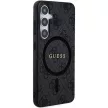 Guess GUHMS24MG4GFRK 4G Collection Leather Metal Logo MagSafe hátlap, tok Samsung Galaxy S24 Plus, fekete