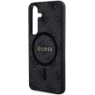 Guess GUHMS24MG4GFRK 4G Collection Leather Metal Logo MagSafe hátlap, tok Samsung Galaxy S24 Plus, fekete