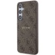 Guess GUHMS24MG4GFRW 4G Collection Leather Metal Logo MagSafe hátlap, tok Samsung Galaxy S24 Plus, barna