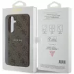 Guess GUHMS24MG4GFRW 4G Collection Leather Metal Logo MagSafe hátlap, tok Samsung Galaxy S24 Plus, barna