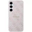 Guess 4G Collection Leather Metal Logo MagSafe hátlap, tok Samsung Galaxy S24 GUHMS24SG4GFRP, rózsaszín (fekete kerettel)