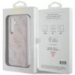 Guess 4G Collection Leather Metal Logo MagSafe hátlap, tok Samsung Galaxy S24 GUHMS24SG4GFRP, rózsaszín (fekete kerettel)