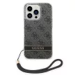 Guess GUOHCP14LH4STK iPhone 14 Pro 6.1 " hátlap, tok 4G Print Strap, fekete