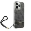 Guess GUOHCP14LH4STK iPhone 14 Pro 6.1 " hátlap, tok 4G Print Strap, fekete
