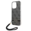 Guess GUOHCP14LH4STK iPhone 14 Pro 6.1 " hátlap, tok 4G Print Strap, fekete