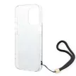 Guess GUOHCP14LH4STW iPhone 14 Pro 6.1 "a hátlap, tok 4G Print Strap, barna