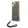 Guess GUOHCP14MH4STW iPhone 14 Plus 6.7 "a hátlap, tok 4G Print Strap, barna