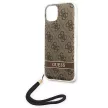 Guess GUOHCP14MH4STW iPhone 14 Plus 6.7 "a hátlap, tok 4G Print Strap, barna