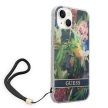 Guess GUOHCP14MHFLSB Flower Strap Apple iPhone 14 Plus hátlap tok, kék