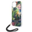 Guess GUOHCP14MHFLSB Flower Strap Apple iPhone 14 Plus hátlap tok, kék