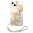 Guess GUOHCP14MHFLSU iPhone 14 Plus 6.7 " hátlap, tok Flower Strap, lila