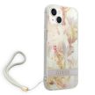 Guess GUOHCP14MHFLSU iPhone 14 Plus 6.7 " hátlap, tok Flower Strap, lila