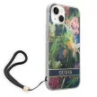 Guess GUOHCP14SHFLSB iPhone 14 6.1 " hátlap, tok Flower Strap, kék