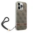 Guess GUOHCP14XH4STW iPhone 14 Pro Max 6.7 "a hátlap, tok 4G Print Strap, barna