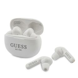   Guess TWS Bluetooth headset, fülhallgató, töltő (GUTWS1CWH) tokkal, fehér