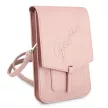 Guess Universal Phone Bag Saffiano Script max 6.7" táska (GUWBRSAVSPI) rózsaszín