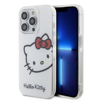 Hello Kitty IML Head Logo iPhone 13 Pro hátlap, tok, fehér