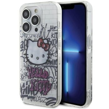   Hello Kitty IML Kitty On Bricks Graffiti case for iPhone 13 Pro/13 tok, fehér