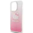 Hello Kitty IML Gradient Electrop Kitty Head case for iPhone 14 Pro tok, rózsaszín