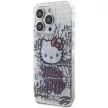 Hello Kitty IML Kitty On Bricks Graffiti case for iPhone 14 Pro tok, fehér
