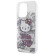 Hello Kitty IML Kitty On Bricks Graffiti case for iPhone 14 Pro tok, fehér