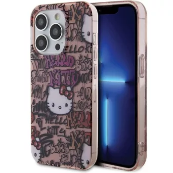  Hello Kitty IML Tags Graffiti case for iPhone 14 Pro tok, rózsaszín