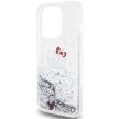 Hello Kitty Liquid Glitter Charms Kitty Head case for iPhone 14 Pro tok, ezüst