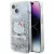Hello Kitty Liquid Glitter Charms Kitty Head case for iPhone 14 tok, ezüst