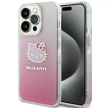   Hello Kitty IML Gradient Electrop Kitty Head case for iPhone 14 Pro Max tok, rózsaszín