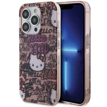   Hello Kitty IML Tags Graffiti case for iPhone 14 Pro Max tok, rózsaszín