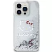Hello Kitty Liquid Glitter Charms Kitty Head case for iPhone 14 Pro Max tok, ezüst