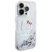 Hello Kitty Liquid Glitter Charms Kitty Head case for iPhone 14 Pro Max tok, ezüst